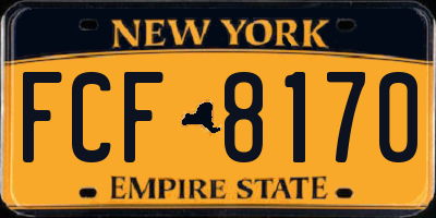NY license plate FCF8170