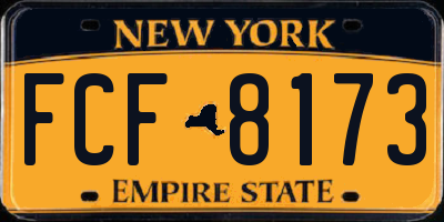 NY license plate FCF8173