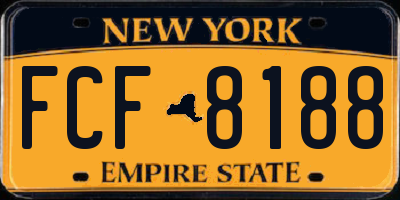 NY license plate FCF8188