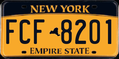 NY license plate FCF8201