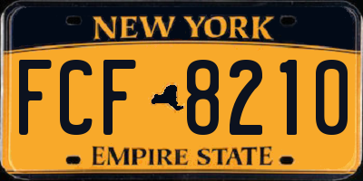 NY license plate FCF8210