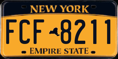 NY license plate FCF8211