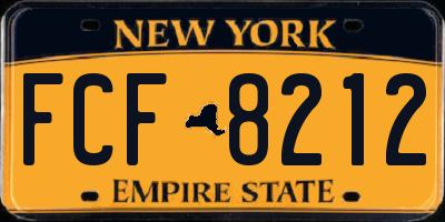 NY license plate FCF8212