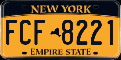 NY license plate FCF8221