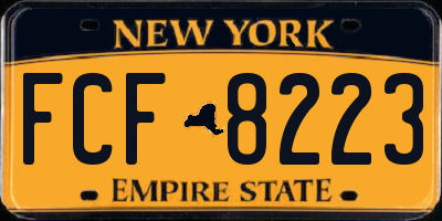 NY license plate FCF8223