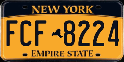 NY license plate FCF8224