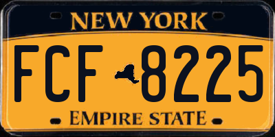 NY license plate FCF8225