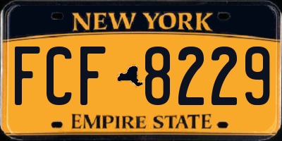 NY license plate FCF8229