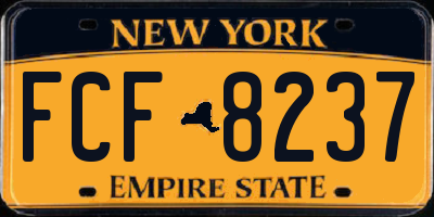 NY license plate FCF8237