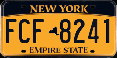 NY license plate FCF8241