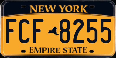 NY license plate FCF8255