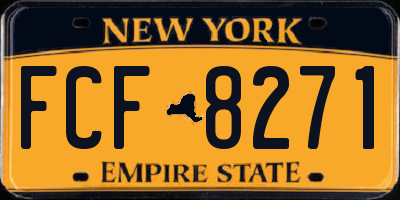NY license plate FCF8271