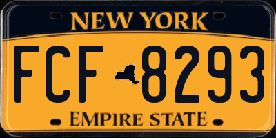 NY license plate FCF8293