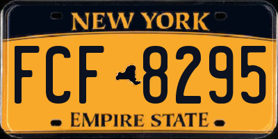 NY license plate FCF8295