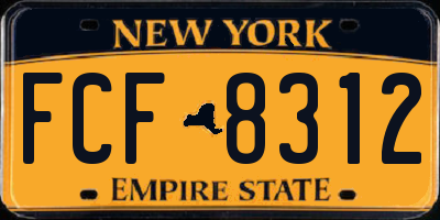 NY license plate FCF8312