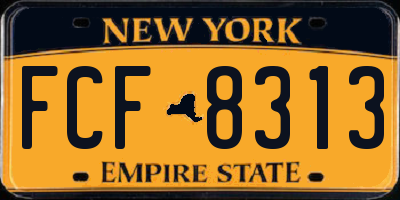 NY license plate FCF8313