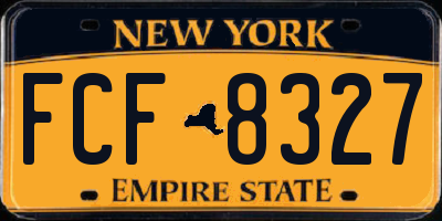 NY license plate FCF8327