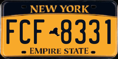 NY license plate FCF8331