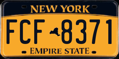 NY license plate FCF8371