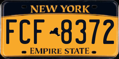 NY license plate FCF8372