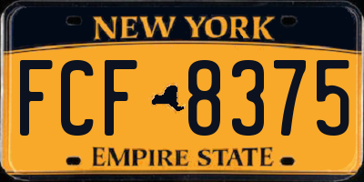 NY license plate FCF8375