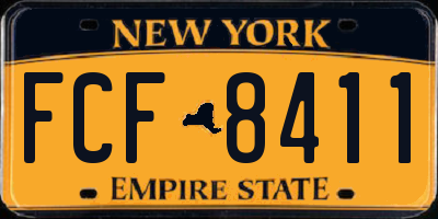 NY license plate FCF8411