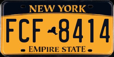NY license plate FCF8414