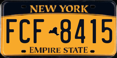NY license plate FCF8415