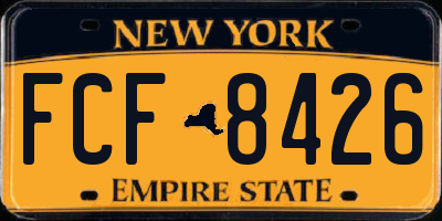 NY license plate FCF8426