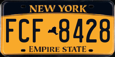 NY license plate FCF8428