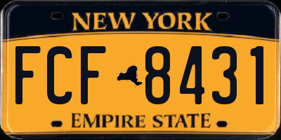 NY license plate FCF8431