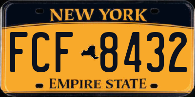 NY license plate FCF8432