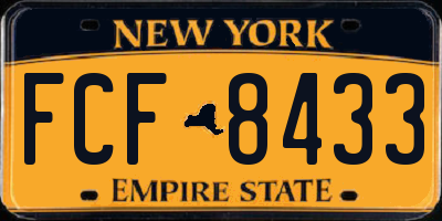 NY license plate FCF8433