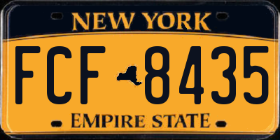 NY license plate FCF8435