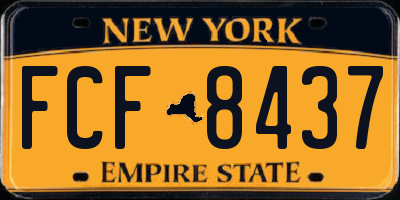 NY license plate FCF8437