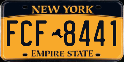 NY license plate FCF8441