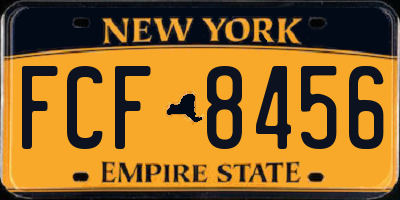 NY license plate FCF8456