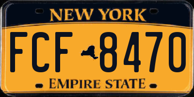 NY license plate FCF8470