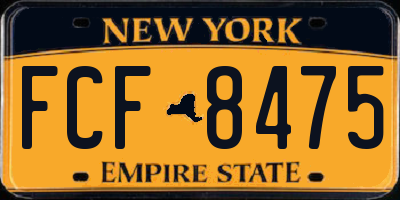 NY license plate FCF8475
