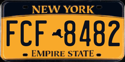 NY license plate FCF8482