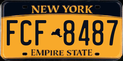 NY license plate FCF8487