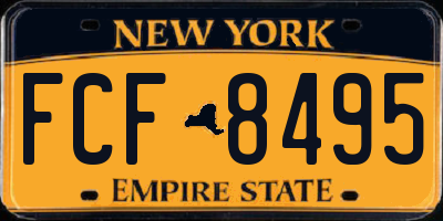 NY license plate FCF8495