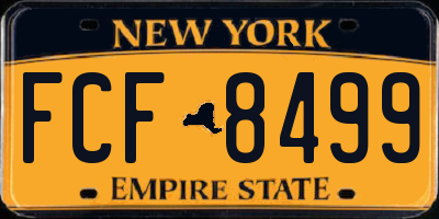 NY license plate FCF8499