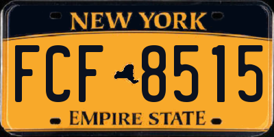 NY license plate FCF8515
