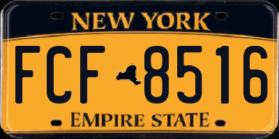 NY license plate FCF8516