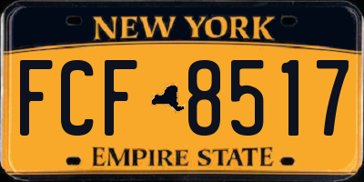 NY license plate FCF8517