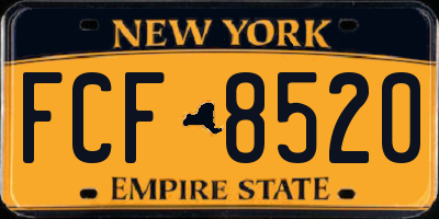 NY license plate FCF8520