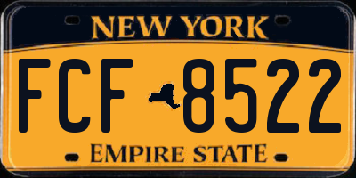 NY license plate FCF8522