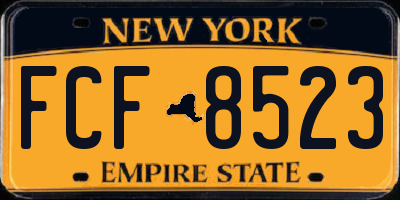 NY license plate FCF8523