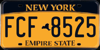 NY license plate FCF8525